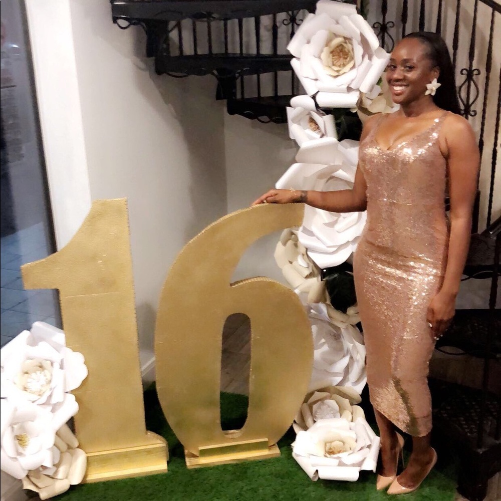 Gold Sequins Dress